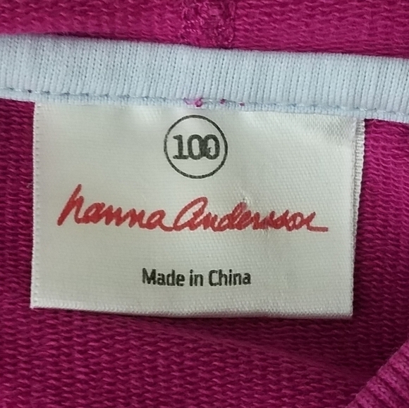 Hanna Andersson Hooded Sweater Dress 100 4 - Picture 4 of 5